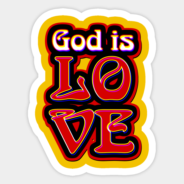 God is Love 3D Style Sticker by AlondraHanley